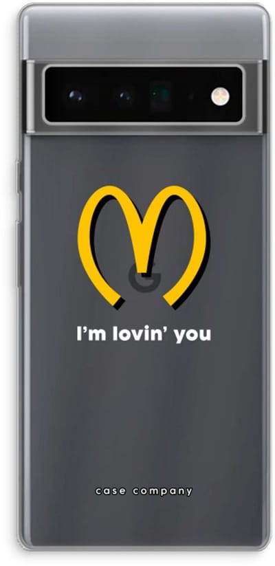 Case Company® - Hoesje geschikt voor Google Pixel 6 Pro hoesje - I'm lovin' you - Soft Cover Telefoonhoesje - Bescherming aan alle Kanten en Schermrand
