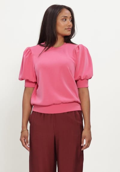 Minus Mslevina T-shirt Truien & vesten Dames - Sweater - Hoodie - Vest- Roze - Maat XS