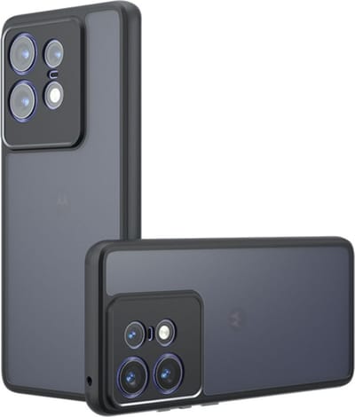 Coverup Hoesje - Geschikt voor Motorola Edge 50 Pro Hoesje - Coverup Mat Transparante Back Cover met Camera Cover - Zwart