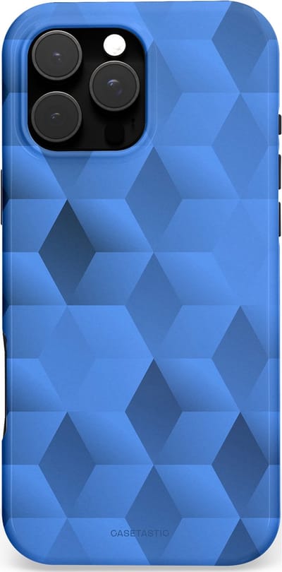 Casetastic hoesje geschikt voor Apple iPhone 16 Pro Max - MagSafe - Dubbellaagse bescherming - Hexaflow - Fashion Case - Lavendel Donkerblauw