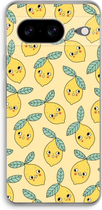 Case Company® - Hoesje geschikt voor Google Pixel 8 hoesje - Citroenen - Soft Cover Telefoonhoesje - Bescherming aan alle Kanten en Schermrand