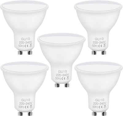 GU10 LED Lamp 6W - 5 Stuks Warm Wit, Vervanging voor 50W Halogeenlampen