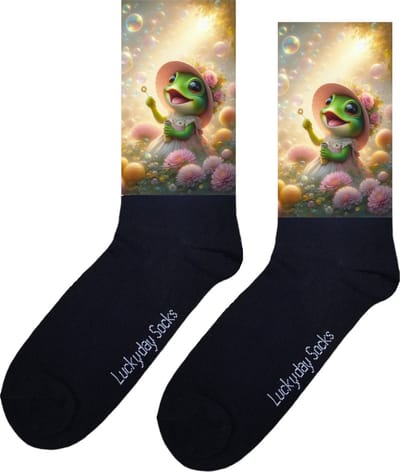 Kikker - Opkikkertje - Belleblaas - Grappige sokken - Valentijn cadeau - Verjaardag cadeau - Kerst cadeau - Fantasie - Grappige sokken - Leuke sokken - Vrolijke sokken - Kerst sokken - Vaderdag - Moederdag - Socks maken Happy - 37-44