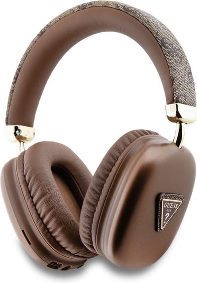 Guess PU Leather 4G Triangle Logo Headphone - Geschikt voor Bluetooth Smartphones - Bruin