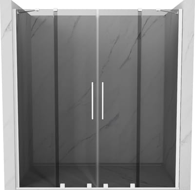 Mexen Velar Duo schuifdouchedeur 170 , grafiet, wit - 871-170-000-42-20
