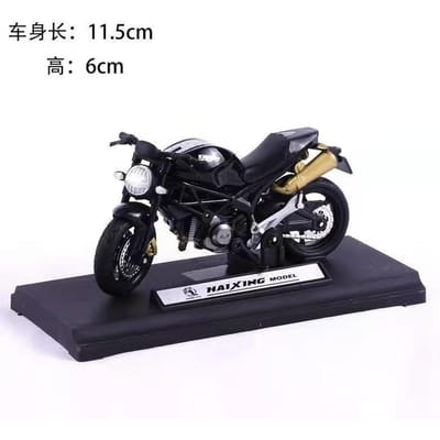 1:18 Maison Alliage Voiture Décor Véhicule Tout-Terrain Collection Bureau Modèle Jouet Moulé Sous Pression Moto Simulation Portable