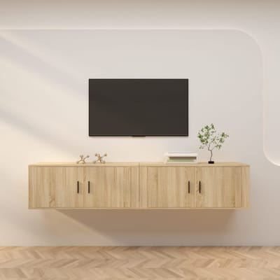 vidaXL - Tv-wandmeubels - 2 - st - 100x34,5x40 - cm - sonoma - eikenkleurig
