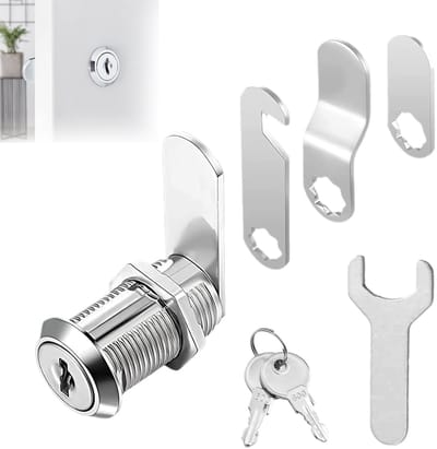Dailygoods- Brievenbusslotset 16 mm - Kastslot - Kastdeuren - Veiligheid - 4 Slotplaten - Zinklegering/Verchroomd Staal