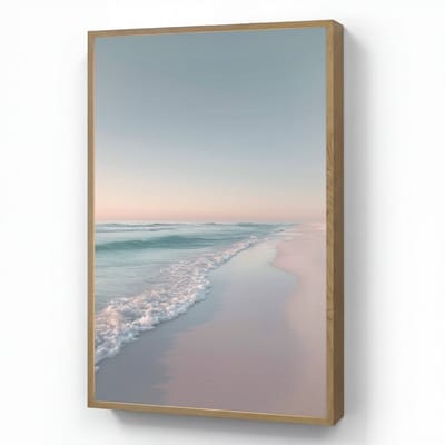 Wandlamp 70x100 cm - Oplaadbaar - Kustlijn - Pastel - water - Wandlampen binnen woonkamer - Slaapkamer lamp - Decoratieve nachtlamp - Vloerlamp draadloos