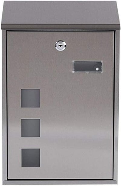 Brievenbus RVS - Buitenmuur brievenbus - Post ontvangen - Met geluiddempend kussen - 98x39x152 inch - Zilverkleurig