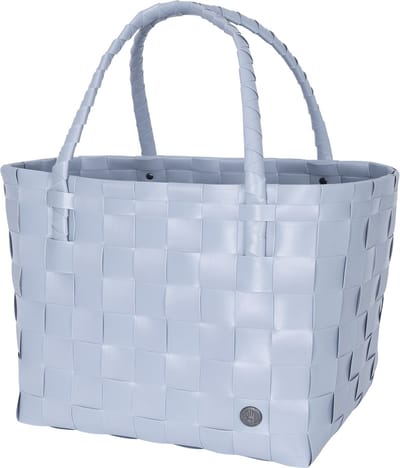 Handed By - Duurzame handgevlochten boodschappentas - Shopper - Weekendtas - Strandtas - Sporttas - Paris - lichtgrijs - icy mist