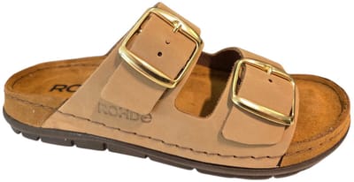 Rohde 5865 14 Slippers Beige Leer Dames - Beige - 38