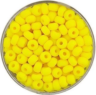 9384-054 Rocailles geel mat 4.5mm