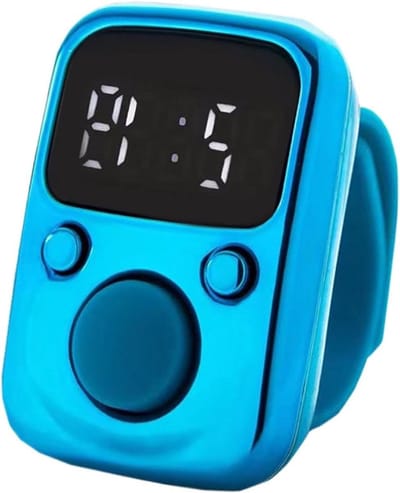 Digitale Vingerteller - Nummerklikker Sportteller - Nauwkeurig Tellen - Oplaadbaar Waterdicht - 33 x 25 cm - Blauw