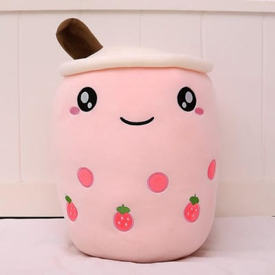 24/70cm Levensgrote Bubble Tea Pluche Speelgoed Boba Melkthee Pluche Speeltje Zacht Gevuld Knuffelkussen Ballen Bubo Theekopje Kussen Cadeau Meisje 24CM