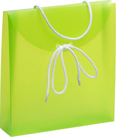 Cadeautasjes plastic semi-transparant, 24x6x26 cm GROEN (100 stuks)