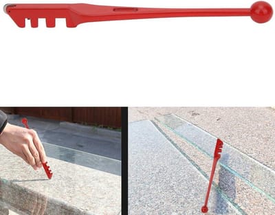 MK Stoer -Glassnijder - Tegeltangen - Premium Hardmetalen Snijwielen - Comfort Handgreep - Snijgereedschap - Staallegering Hardware Hand - Gebrandschilderd Glas - Geschikt voor Glas en Tegels - Blauw - Allecta