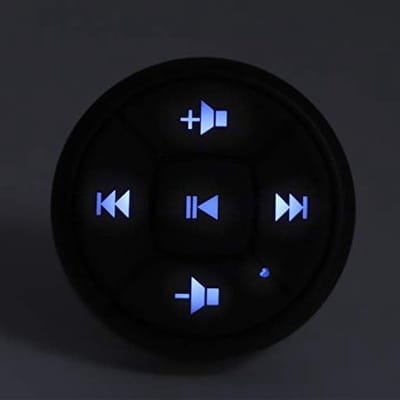 Media Afstandsbediening - Stuurwiel Controller - Muziek Bediening - Bluetooth Connectie - Compact Formaat - Zwart