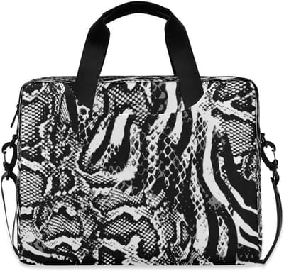 Laptoptas Luipaard Patroon - Aktetas Schoudertas - Bescherming Laptop - Hoofdvak met Rits - Tot 16 inch - Bruin