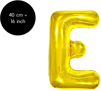 Fienosa Letter Ballonnen - Letter E - Goud - Kleur Goud - 40 cm - Helium Ballon - Verjaardag Ballon - Verjaardag versiering