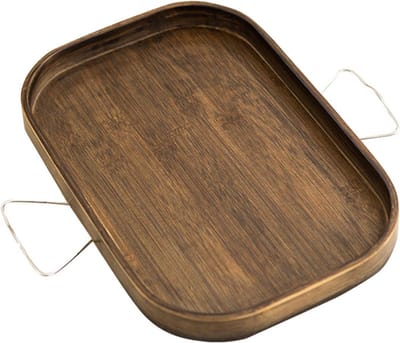 Banktafel - Armleuning dienblad - Ontspannen op de bank - Ruimtebesparend ontwerp - 33 x 22 cm - Houtkleur