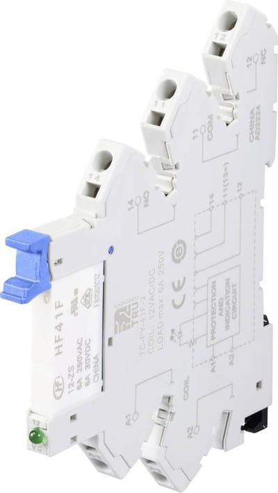 TRU COMPONENTS TC-FY-41F-3 12V Industrieel relais Nominale spanning: 12 V/DC, 12 V/AC Schakelstroom (max.): 6 A 1x NC,