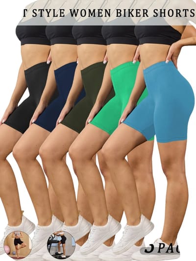 Livano Biker Short Dames - Korte Legging - Lange Onderbroek - Bikershort - Met Pijpjes - 5 Pcs - Gemengd 1 - Maat XS