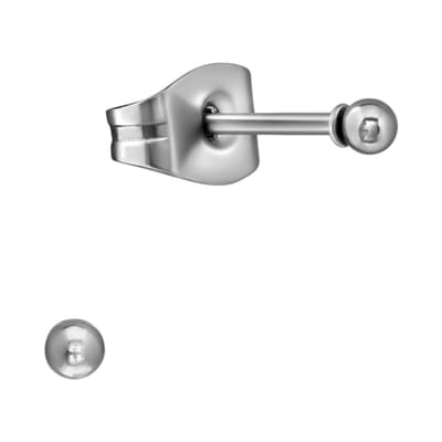Aramat Jewels | Oorbellen | Bolletjes oorbellen – zilverkleur – 2mm | | | |2mm | Staal | Kinderen, Volwassenen | Verkleurd niet