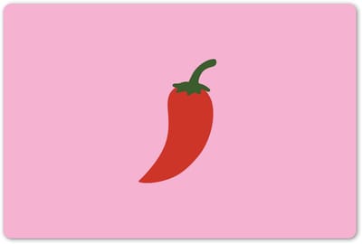 Placemats 45x30 cm - Placemat kunststof - 1 stuk - Peper - Rood - Illustratie - Borden onderleggers - Decoratie voor op tafel - Keuken tafeldecoratie accessoires - Vinyl onderlegger - Tafelversiering