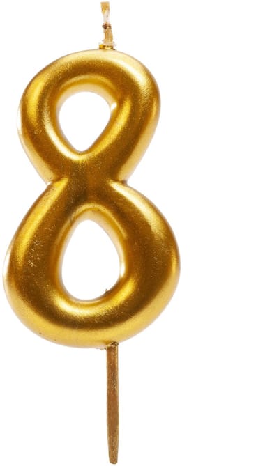 Dekora Gold Comic Birthday Candle - 8