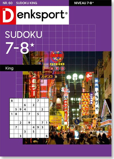 Denksport Puzzelboek Sudoku 7-8* king, editie 60
