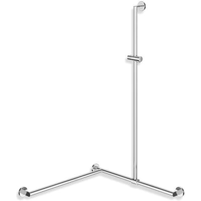 HEWI System 900 shower handrail, 125 x 76.5 x 8.7 cm, right version, 900.35.33040