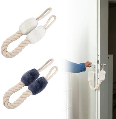 Dailygoods- Deurkabel 60 cm - Deurstopper - Veiligheid voor Kinderen - Bescherming voor Huisdieren - Set van 2 - Duurzaam Katoen/Polyester - Deurstoppers