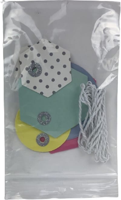 Cadeaulabels - Multicolor - 10 stuks - 3 vormen - Inclusief 1.5 m touw - Cadeau - Verjaardag - Feest