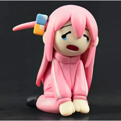 Bocchi The Rock Hitori Gotoh Chibi Q Versie Roze Trainingspak Huilend Zittende Houding Anime Figuur In Doos Desktop Verzamelsieraad Decoratie brown