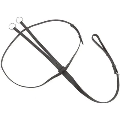 Lederen martingaal met ringen Kavalkade