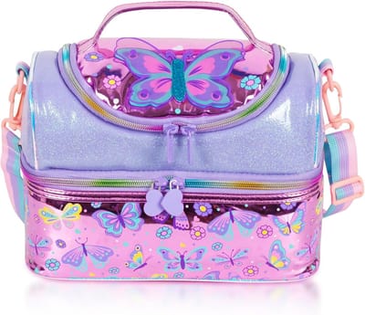 SnelShoppen - Grote Dubbele Decker Koeltas voor Kinderen & Volwassenen - Isolerende Lunch Bag met Aanpasbare Schouderband - Unicorn Design - Ideaal vo
