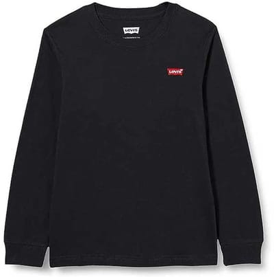 Levi´s ® Kids Batwing Chesthit T-shirt Met Lange Mouwen Zwart 8 Years Jongens,Meisjes