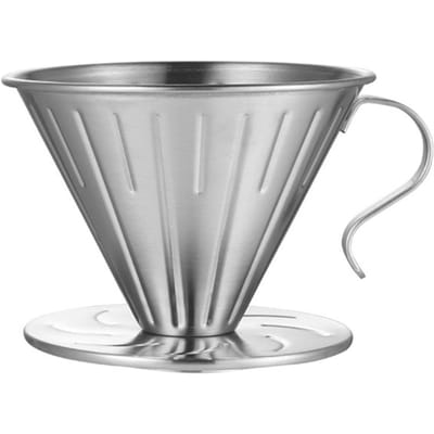Filtre à café en acier inoxydable Réutilisable Verseur à café Porte-filtre à café L(for 6.5-9kg) gray