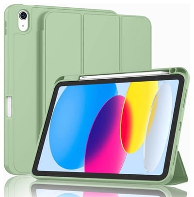 Mobiq - Flexibele Trifold Hoes geschikt voor iPad Air 11 inch (2025) - lichtgroen