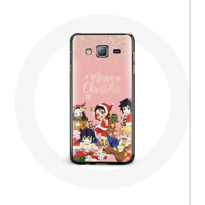 Coque pour Samsung Galaxy J3 2016 Demon slayer merry christmas affiche Anime Manga