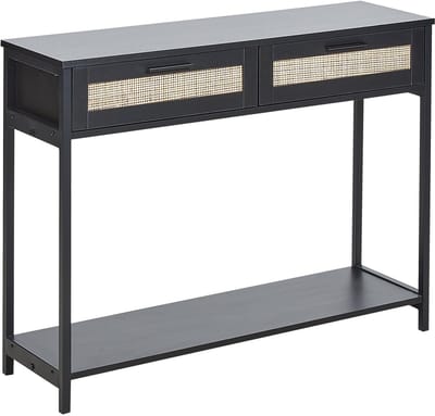 OPOCO - Consoletafel - Zwart - Rotan