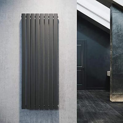 Platte Ovaal Paneelradiator 1600x616mm - Elegante Verticale Radiator in Antraciet