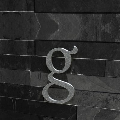 Huisnummer g - Nummerbord letter - Huis identificatie - Roestvrij staal - 20 cm - Zilver antiek