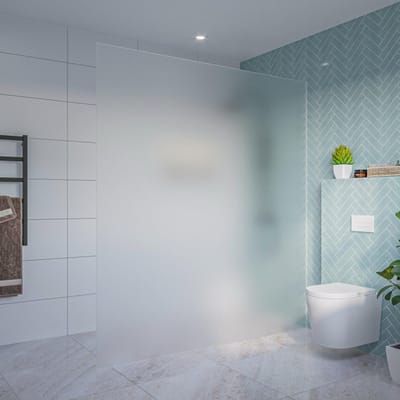 FugaFlow Eccelente Vetro Inloopdouche - mat glas - 180x200cm - 8mm - nano - blind inbouw profiel