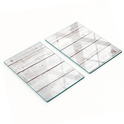 Glazen snijplanken met afbeeldingen, houten wanddecoratie, 2x40x52 cm
