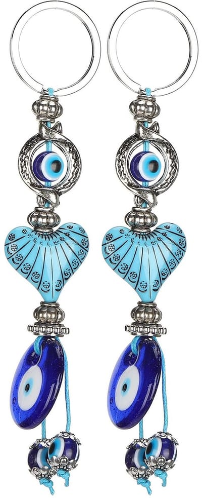 Dailygoody - Lucky Eye Sleutelhanger - Turkse Blauw Oog Amulet - Perfect cadeau - Charme Sleutelhanger - Decoratieve Portemonnee Accessoire - Geluk Br.