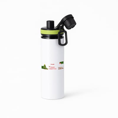 Hacebo® - Kerst merry christmas met eigen naam waterfles met draaidop groen - Kerstmis - Kerst beker - winter - kerst - christmas - kerst cadeau - water fles - 850ML