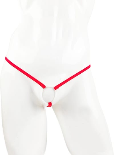 BamBella ® - Sexy Erotische bondage Lingerie Maat S/M onesize Heren onderbroek Rood mannen