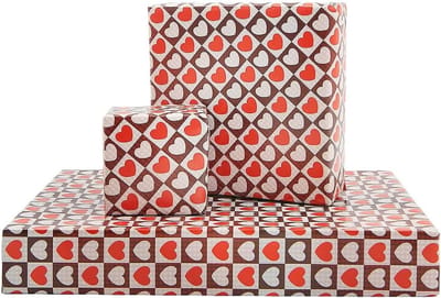 Liefdevol Rood Hart Inpakpapier, 6 Vellen Geschenkpapier voor Huwelijk, Verjaardag en Valentijnsdag, 70 x 50 cm, Perfect voor Vrouwen en Meisjes